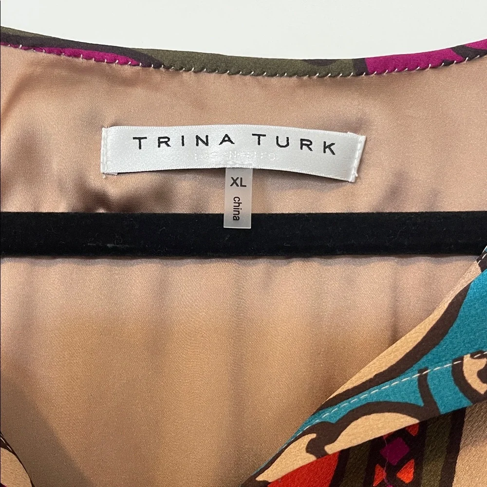 EUC! Trina Turk Vibrant Multicolor Mini Dress, Size XL - Picture 4 of 7